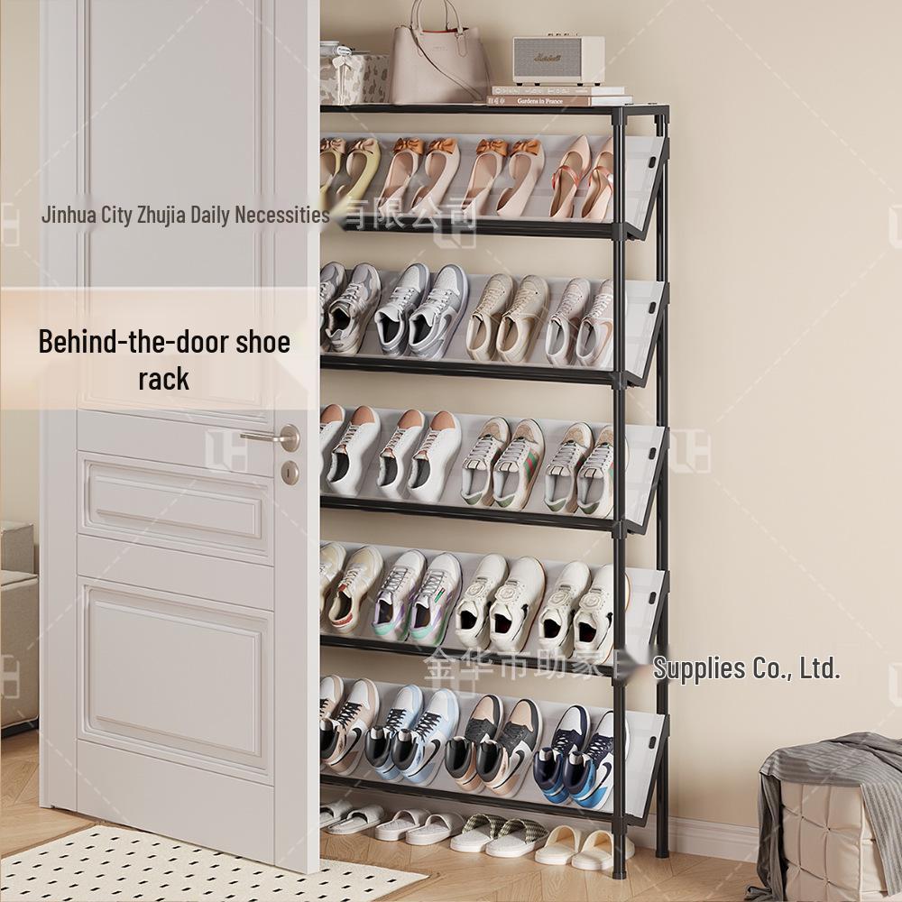Multi-Layer Wall-Mounted Shoe Rack for Entryway or Hallway