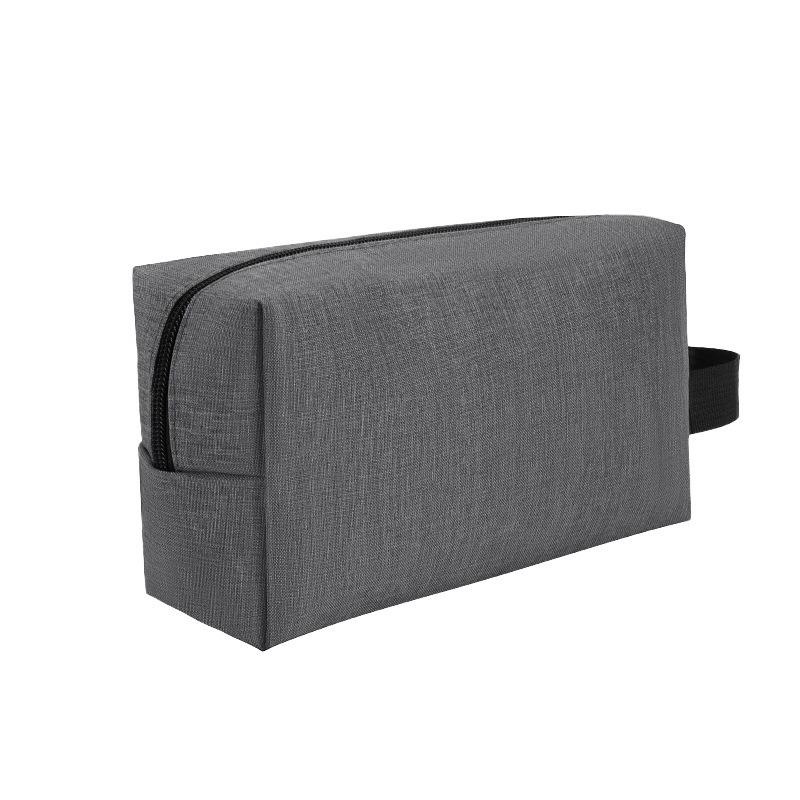 Men's Durable Large-Capacity Travel Canvas Wash Bag with Zipper