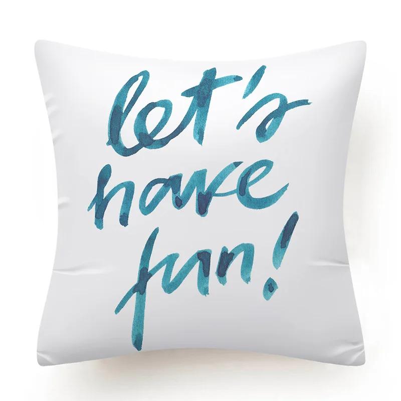 New Blue Green Geometry Print Cushion Cover Modern Nordic Simple Decorative Pillow Cover Livingroom Sofa Couch Throw Pillow