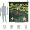 Lotus Pond with Frog Shower Curtain - Water-Resistant, Easy to Clean, Adds a Calm and Natural Touch to Your Bathroom Decor