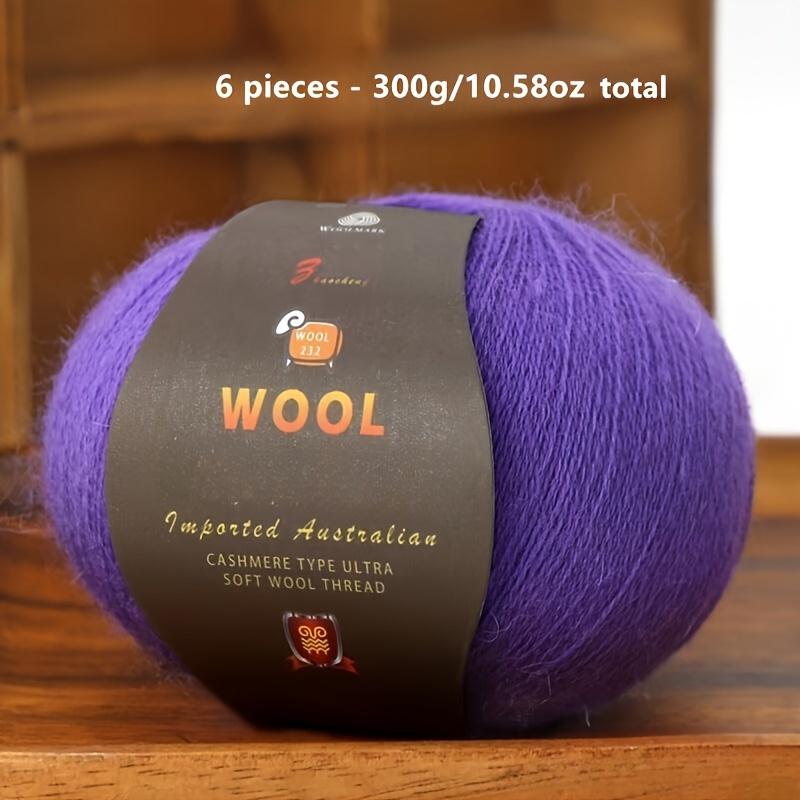 1PC Luxurious Wool Yarn Ultra Soft Anti-Pilling DIY Kit for Crochet & Hand Knitting Warm and Comfortable Wool Yarn 211g/10.58oz