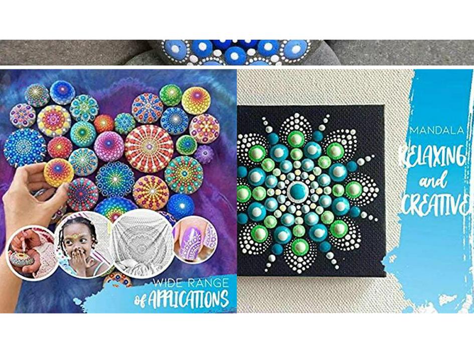 53-Piece Children's Mandala Drawing & Dotting Tool Set