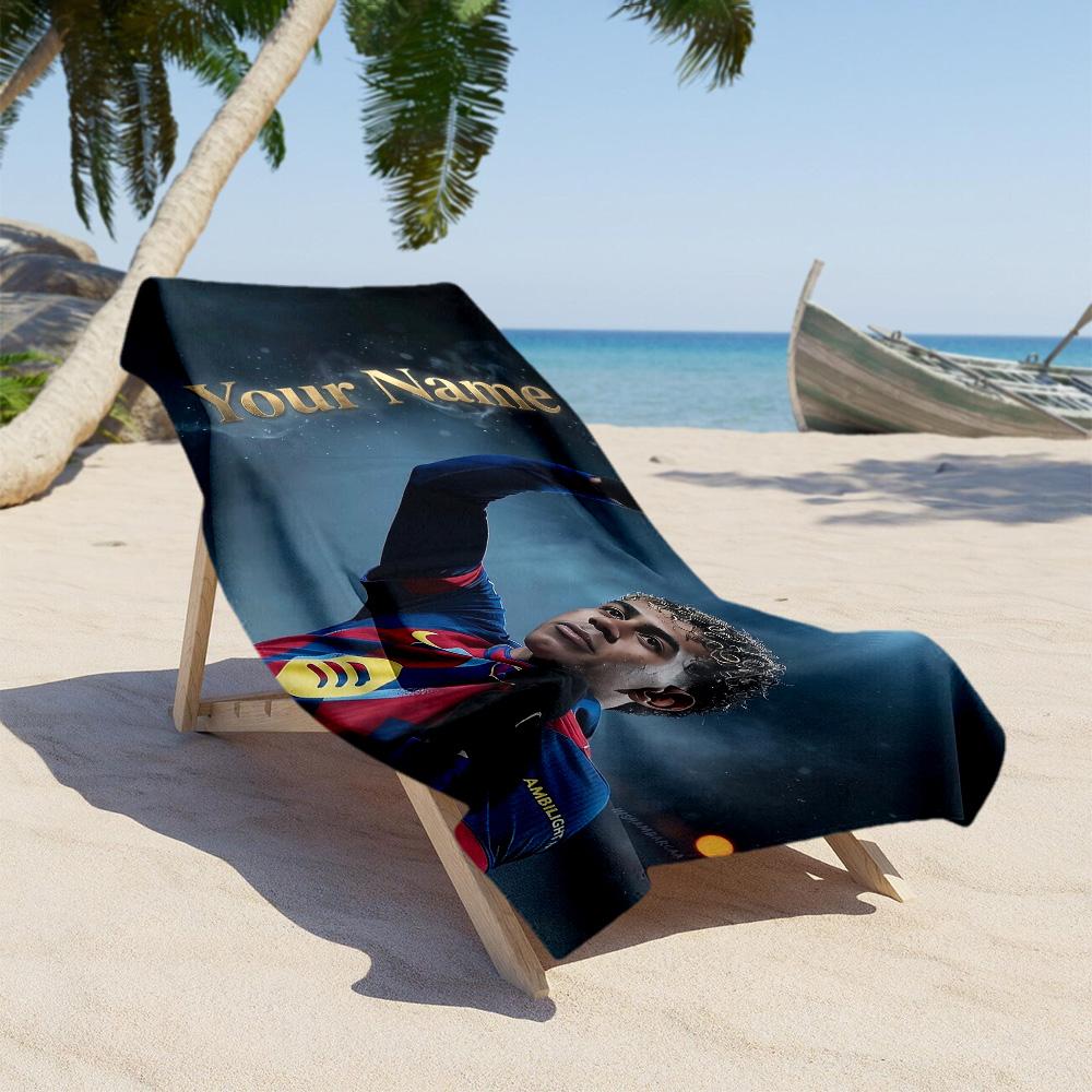 Yamal Personalisiere deinen Namen Strandtuch Schnelltrocknend Weiche Mikrofaser Geeignet für Schwimmen Fitnessstudio Camping Yoga Urlaub