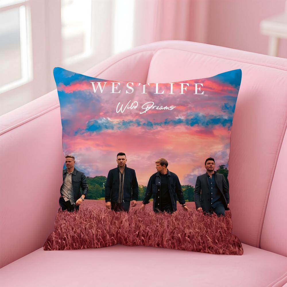 W-Westlifes Hot Band Cushion Cover Comfortable Reversible Pillow Cover Ideal For Car Sofa Bedroom & Beyond
