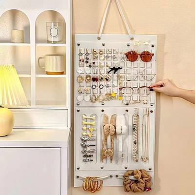 Earrings Necklace Storage Hanger Large Capacity Simple Installation Multipurpose Wall-Mounted Hair Clip Hairband Holder