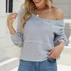 Women's  And Winter  Solid Round Neck Long Sleeve Knit Sweater Pullover Sweater