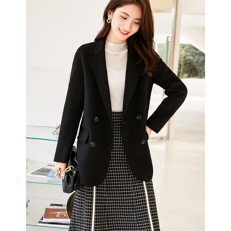 VICTORIA&VERA Women's Elegant Wool Blend Long Coat