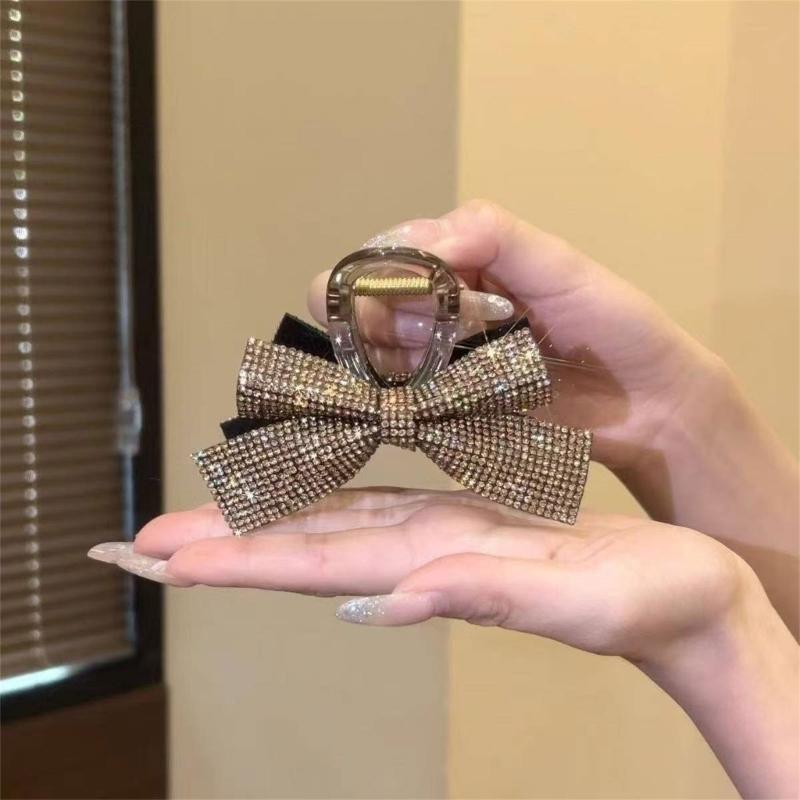 Sparkly Brogue Hair Clip For Women Girls Elegant Without Slip Acrylic Barrettes For Parties Weddings Everyday Use