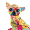 Scultura Chihuahua Colorata - Pezzo d'Arte Contemporanea per l'Arredamento della Casa