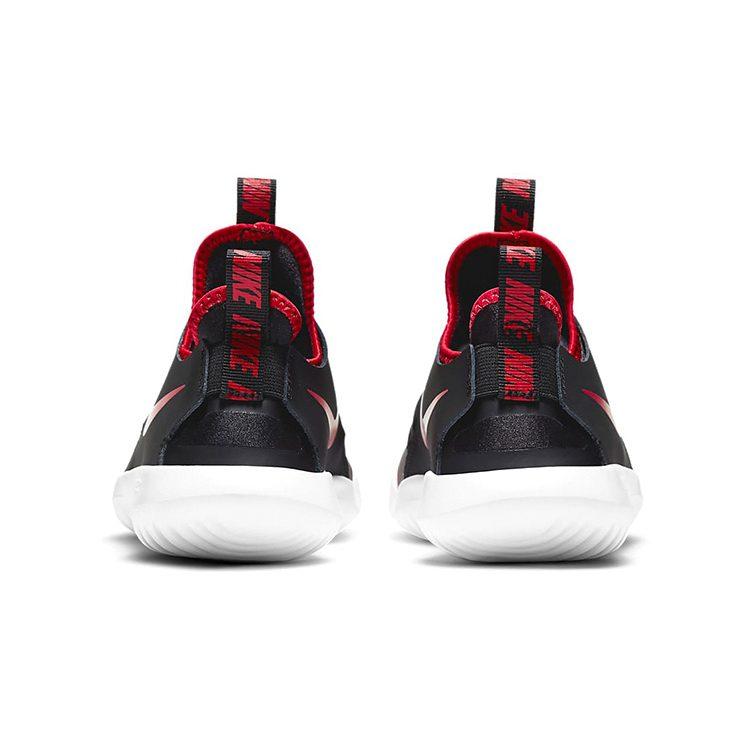 Nike Flex Runner Demping Antislip Slijtvast Lage top Hardloopschoenen Zwart Rood Unisex AT4662-607