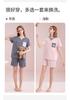 Fenteng [100% Cotton] Summer New Round Neck Sweet Cool Sports Short Sleeved Home Clothes Set for Women's Pajamas