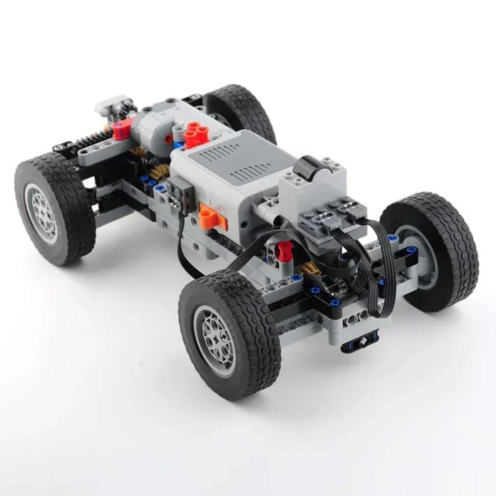 Remote Control Four-wheel Drive Vehicle Chassis Technical Building Blocks Power Function Motor Puzzle MOC Bricks Toy Accessories