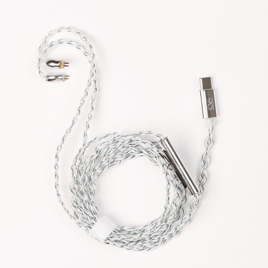 SHANLING EL200 High-Definition Microphone Type-C Upgrade Cable with Mic, 4-Strand 134-Core High-Purity OFC Silver-Plated Coaxial Cable, High-Fidelity