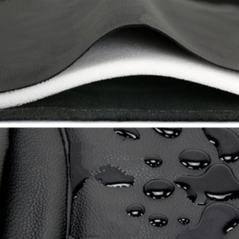 Winter Men's Outdoor PU Leather Fuzzy Thick Knee Guard