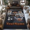 Harley-davidson Motorcycles Personalized Name Area Rug Suitable for Outdoor Game Room Foyer Dining Room Antislip Carpet Anime Office Decor