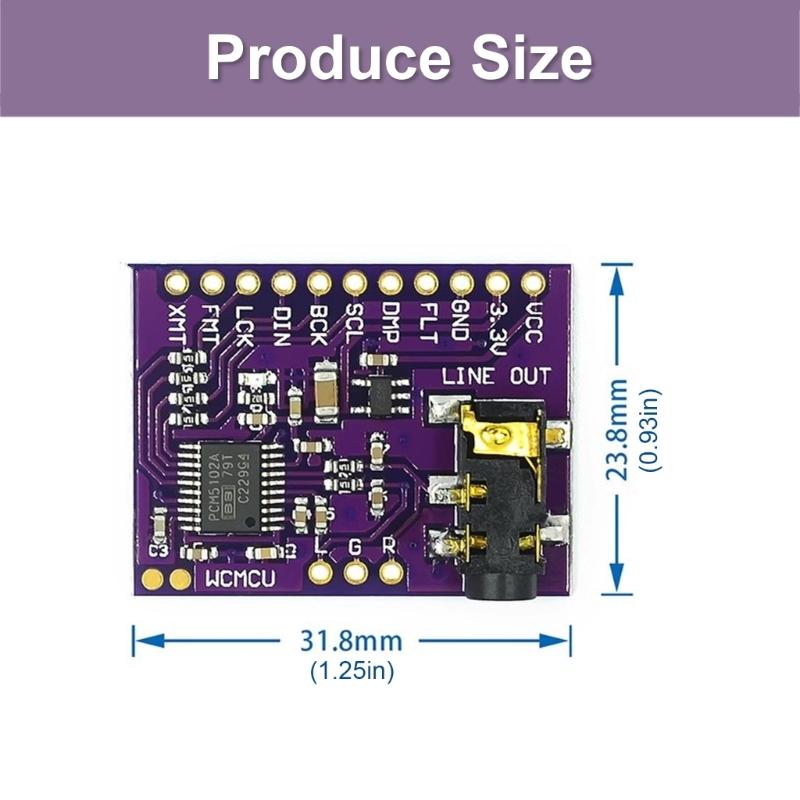Compactly Digital Audios Converters Module I2S Interfaces Digital Decoders Module For Raspberry DIY Audios Projects