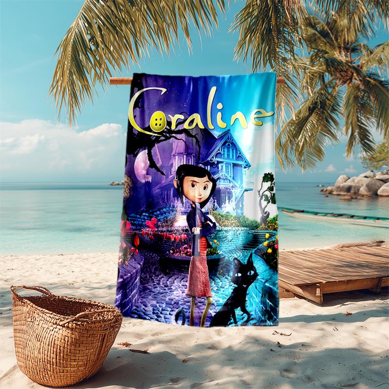 Coraline beach towel Outdoor camping Beach towel for vacation swim Outdoor pool Absorbent bath towel