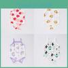 Strawberry Rabbit Cactus Print Baby Summer Sleeveless Cotton Bodysuit With Triangle Design For Newborns And Infants