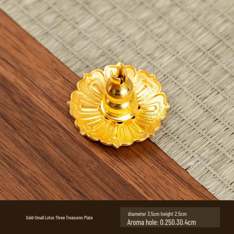 Antique Double-Layer Lotus Incense Holder for Tea Ceremony and Buddha Incense, Multi-Porous Sandalwood Line Burner.
