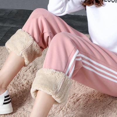 Winter Women Harem Pants Drawstring Fleece Long Thicken Y2K Sweatpants Joggers Trousers Sports Casual Soild Color Warm Pants