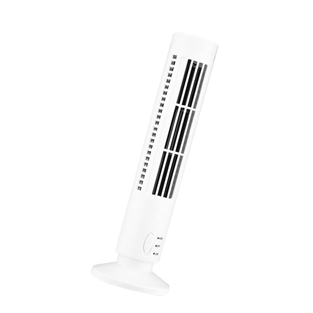 Desktop Tower Fan Bladeless Vertical Electric Fan for Study Dorm USB Plug In 5V