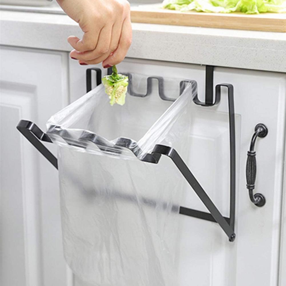 Household Waste Garbage Bag Hanging Rack Rubbish Bag Holder Kitchen Cabinet Accessory