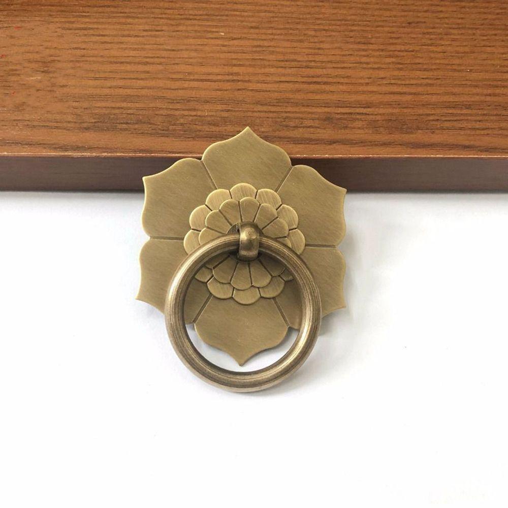 Poignées de porte en bronze laiton antique Boutons de tiroir et d'armoire Poignées anneau drop pour commode et armoire Crochets pour suspension murale Quincaillerie de meubles