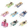 Inflatable Pool Float Mat with Hole Headrest Adults Size Foldable Floating Lounger Raft Summer Swimming Pool Party Beach Lake Essentials
