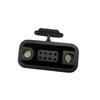 DC Hybrid 2+8P Board-Mount Female Connector, Power+Signal, PCB Solder, Black Multicore Socket