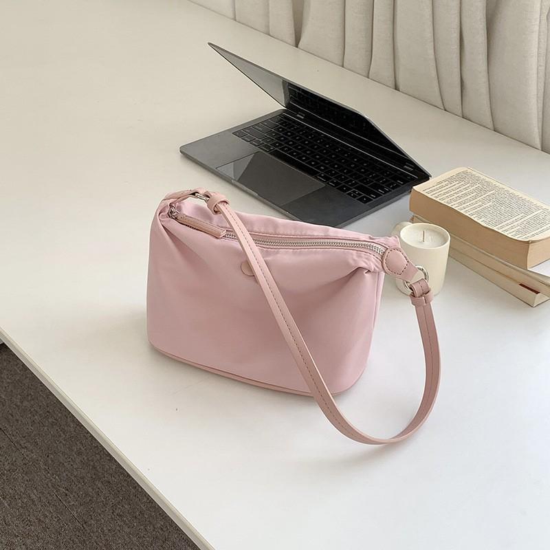 Bag Women's All-matching Portable Square Fashionable Shoulder Pure Color Simple Nylon Underarm