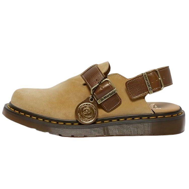 Dr. Martens Jorge Suede Buckle Low-Top Casual Shoes Unisex Casual Shoes Brown 27499792