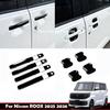 For Nissan ROOX 2025 2026 ABS carbonfiber black Car Outside Door Handle Shell Door Handle Door Bowl Cover Exterior accessories