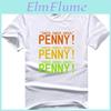 Mode The Big Bang Theory Lustiger "Penny" Aufdruck Sweethearts Rundhals T-Shirts Premium Qualität