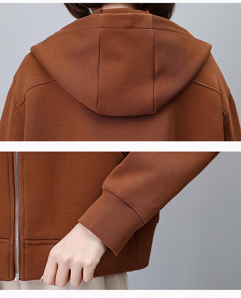 Stylish Women's Plus Size Hooded Cardigan: Spring/Fall 2024 Casual Loose Fit Jacket