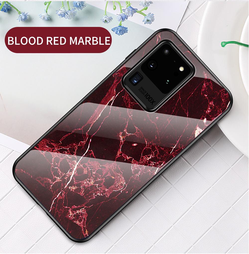 Casing For Samsung Galaxy Note 8 9 10 20 S8 S9 S20 Plus Lite S20 Ultra S10 Plus Lite S10e Case Marbled Tempered Glass Case Back Cover