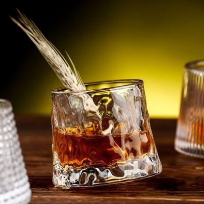 Verre à whisky en cristal créatif, verres à whisky à l'ancienne, gobelets, verrerie pour cocktail, scotch, toupies design