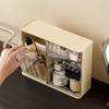 Boîte de rangement cosmétique en plastique Transparente Anti-poussière Présentoir à cosmétiques Grande capacité avec tiroirs Porte-rouge à lèvres Salle de bain
