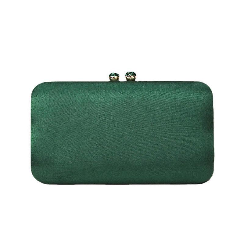 Beautiful for Rhinestone Evening Bag Hard Box Clutch Crossbody Bag All-match Messenger Bag for Evening Party Dating Green