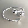 Xiaomi 100% Solid 925 Sterling Silver Metal Bracelet for Women Vintage Gold Handmade Simple Big Ball Bracelet Birthday Gift Party