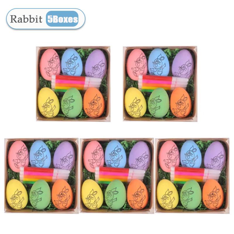 1-20Boxes DIY Painting Easter Eggs with Paint Pen Foam Easter Eggs DIY Doodle Kit for Easter Theme Party Easter Decoration 2025