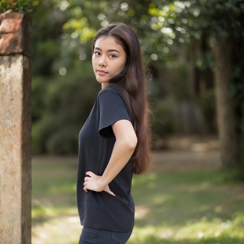 Nike Short Sleeve T-Shirt Soft Fashionable Versatile Kids tops Black 3Z2B7SBNH-NYN