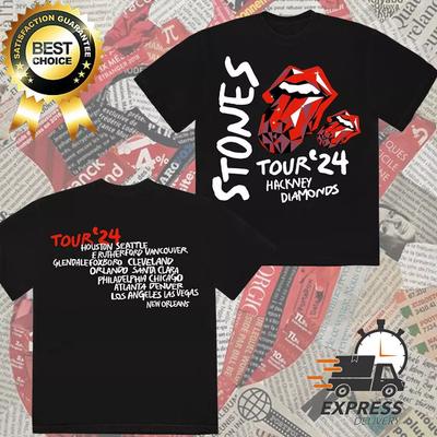 Best Offer!! Rolling Stones Hackney Diamonds Tour’24 Two Sides Unisex T-Shirt