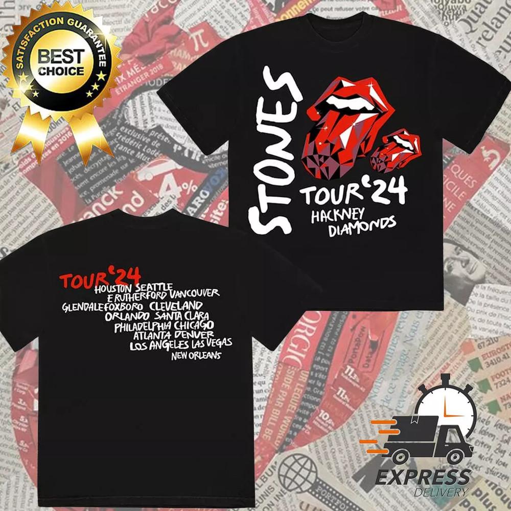 

Лучшее предложение!! Унисекс футболка Rolling Stones Hackney Diamonds Tour’24 Two Sides XL