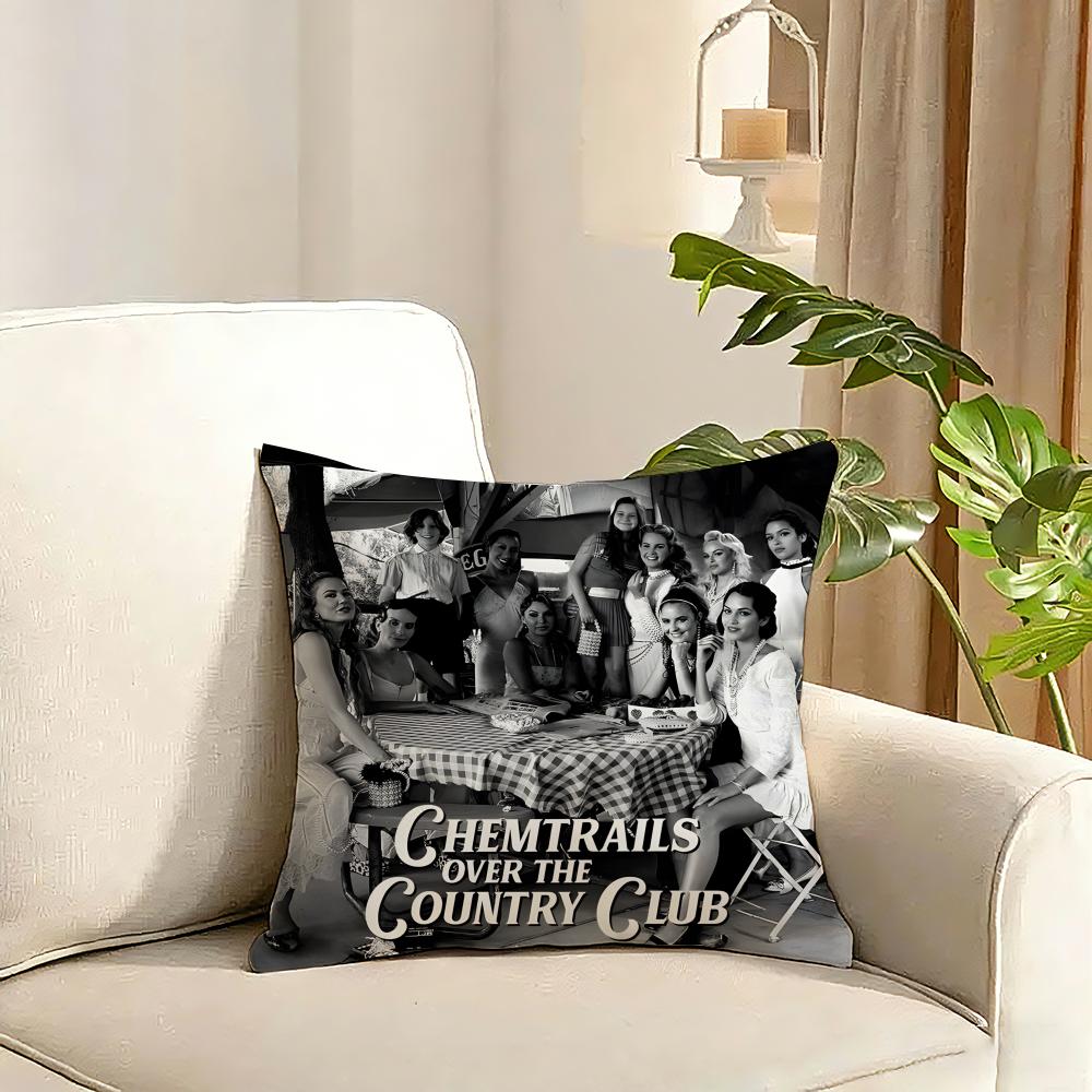 Lana Del Rey Hot Music Album Cushion Cover Reversible Plush Pillow Cover Soft Fluffy Home Decor for Sofa Bedroom