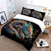 Colorful Dragon Artwork Decor Set Soft Comfortable Duvet Cover Bedding Set Included 1*Duvet Cover & 2*Pillowcases, Gift