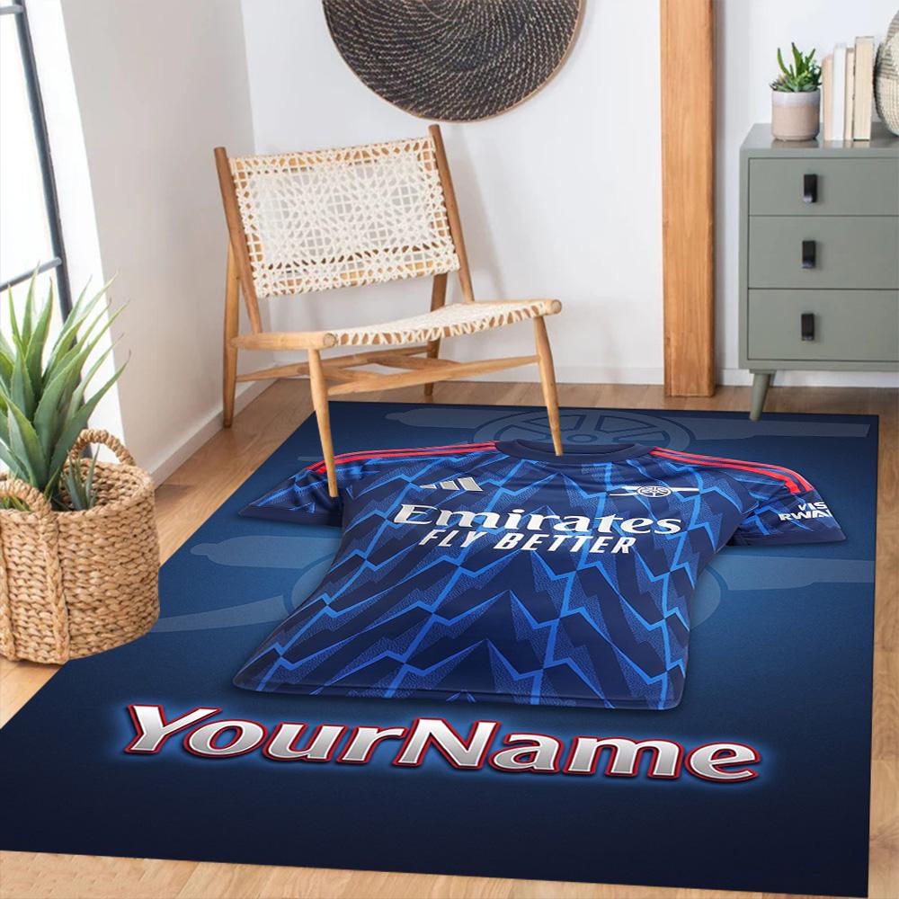 Arsenal Customized Name Floor Mat Design for Entryway Balcony Kitchen Study room Antislip Carpet Anime Office Decor