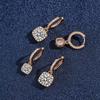 1PC moissanite earrings s925 sterling silver zircon stud earrings women's earrings classic square bag earrings jewelry