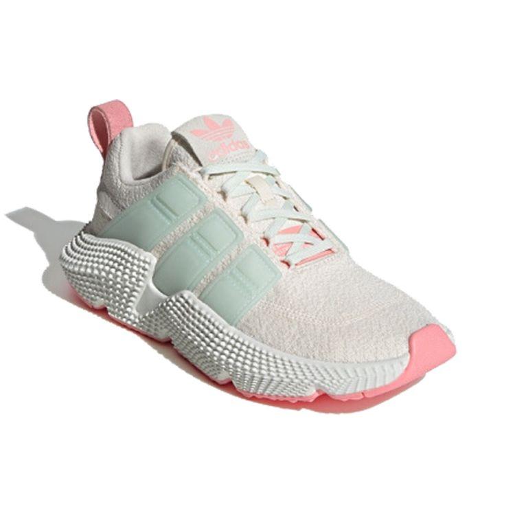 Adidas Originals Prophere V2 Fabric Fresh Trendy Slip Resistant Durable Lightweight Low Top Lifestyle Casual Shoes Women Sneaker Green Pink FW5357