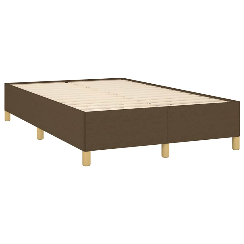 Bed Frame without Mattress Dark Brown 120 x 190 cm Fabric