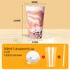 90mm Mouth Commercial PP Injection Cups  Disposable Milk Tea Cups with Lids Thickened High Transparent Plastic Drink CupsLarge Caliber Straws